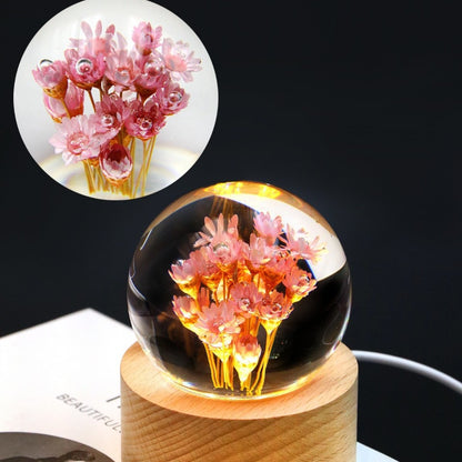 Senior romantic birthday gifts, real flowers, resin frozen ball ornaments, holiday gifts for girls, friends, girlfriends, mothers