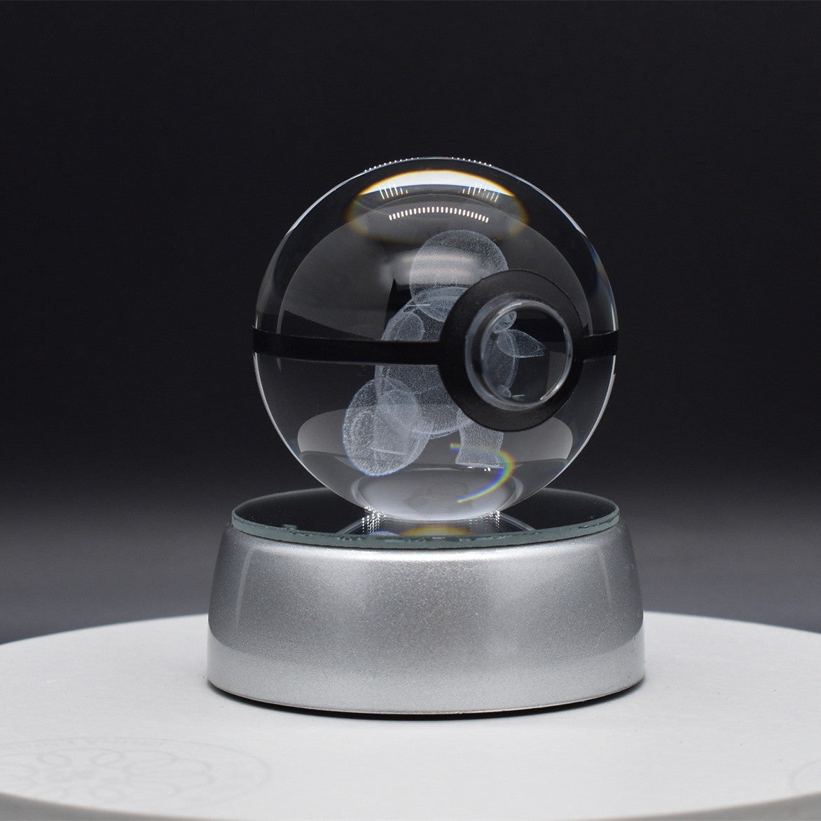 Popular Sun Moon Couple Eevee Creative 3D Pokémon Crystal Ball Cross-border Colorful Luminous Children's Gift