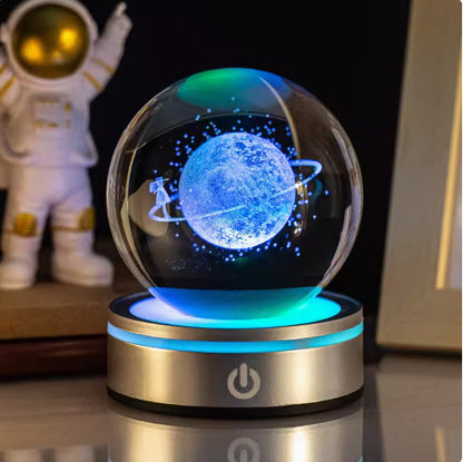 Internet celebrity crystal ball three-dimensional night light RGB color light atmosphere creative LED lamp small round crystal ball gift lamp