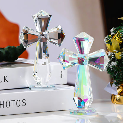 New European style crystal cross ornaments crystal crafts home living room entrance Christmas decorations cross-border sources