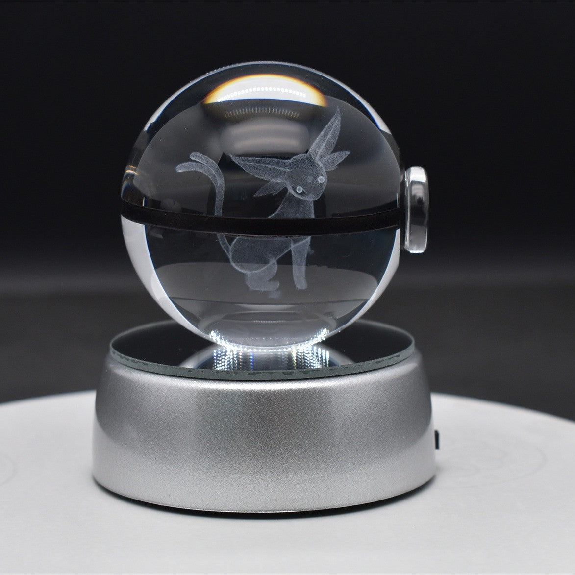 Popular Sun Moon Couple Eevee Creative 3D Pokémon Crystal Ball Cross-border Colorful Luminous Children's Gift