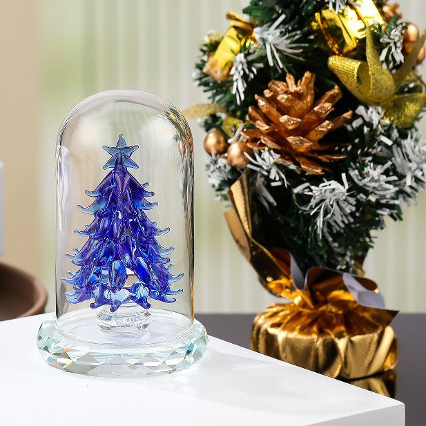 Crystal Christmas Tree Ornament Christmas Gift Birthday Gift Boyfriend and Girlfriend Home Living Room Decoration Green Peace Tree