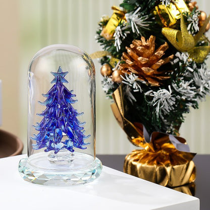 Crystal Christmas Tree Ornament Christmas Gift Birthday Gift Boyfriend and Girlfriend Home Living Room Decoration Green Peace Tree
