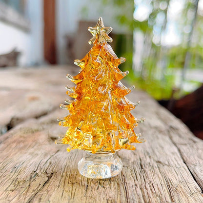 Crystal Christmas Tree Ornament Christmas Gift Birthday Gift Boyfriend and Girlfriend Home Living Room Decoration Green Peace Tree
