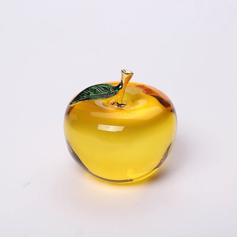 Crystal Apple Ornament Gift Christmas Eve Red Apple Crystal Gift Car Festival Car Ornament Christmas
