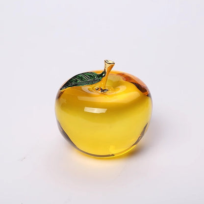 Crystal Apple Ornament Gift Christmas Eve Red Apple Crystal Gift Car Festival Car Ornament Christmas