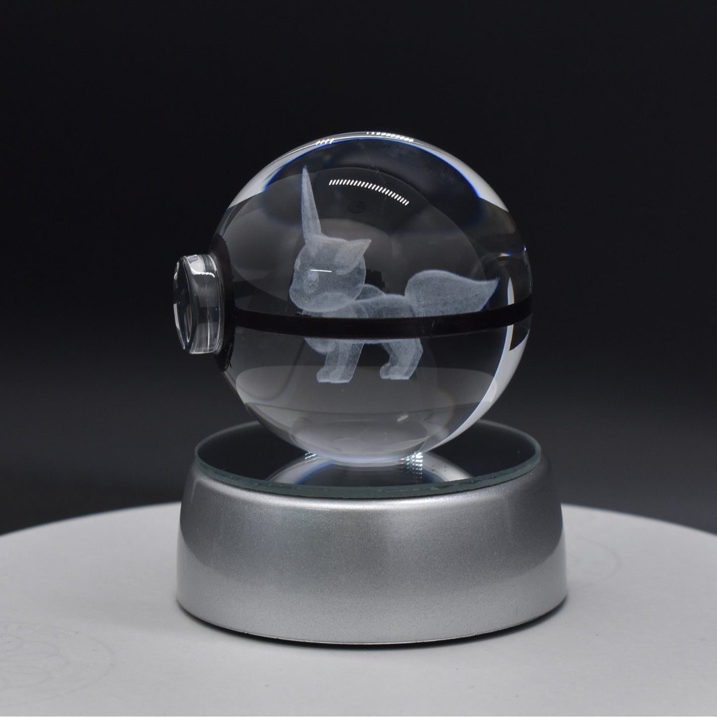 Popular Sun Moon Couple Eevee Creative 3D Pokémon Crystal Ball Cross-border Colorful Luminous Children's Gift