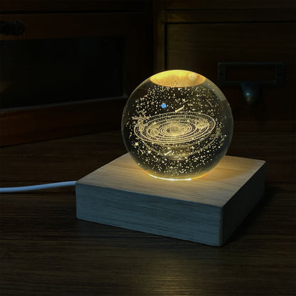 Bored Take a look at the solar system! Romantic glowing crystal ball ornaments for holiday birthday commemorative gifts