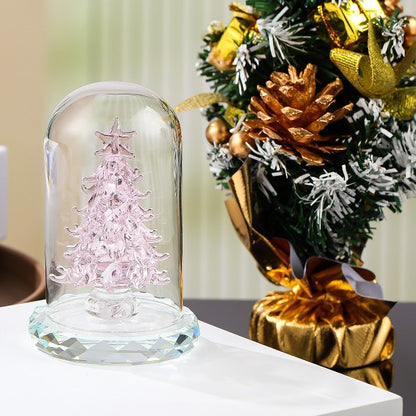Crystal Christmas Tree Ornament Christmas Gift Birthday Gift Boyfriend and Girlfriend Home Living Room Decoration Green Peace Tree