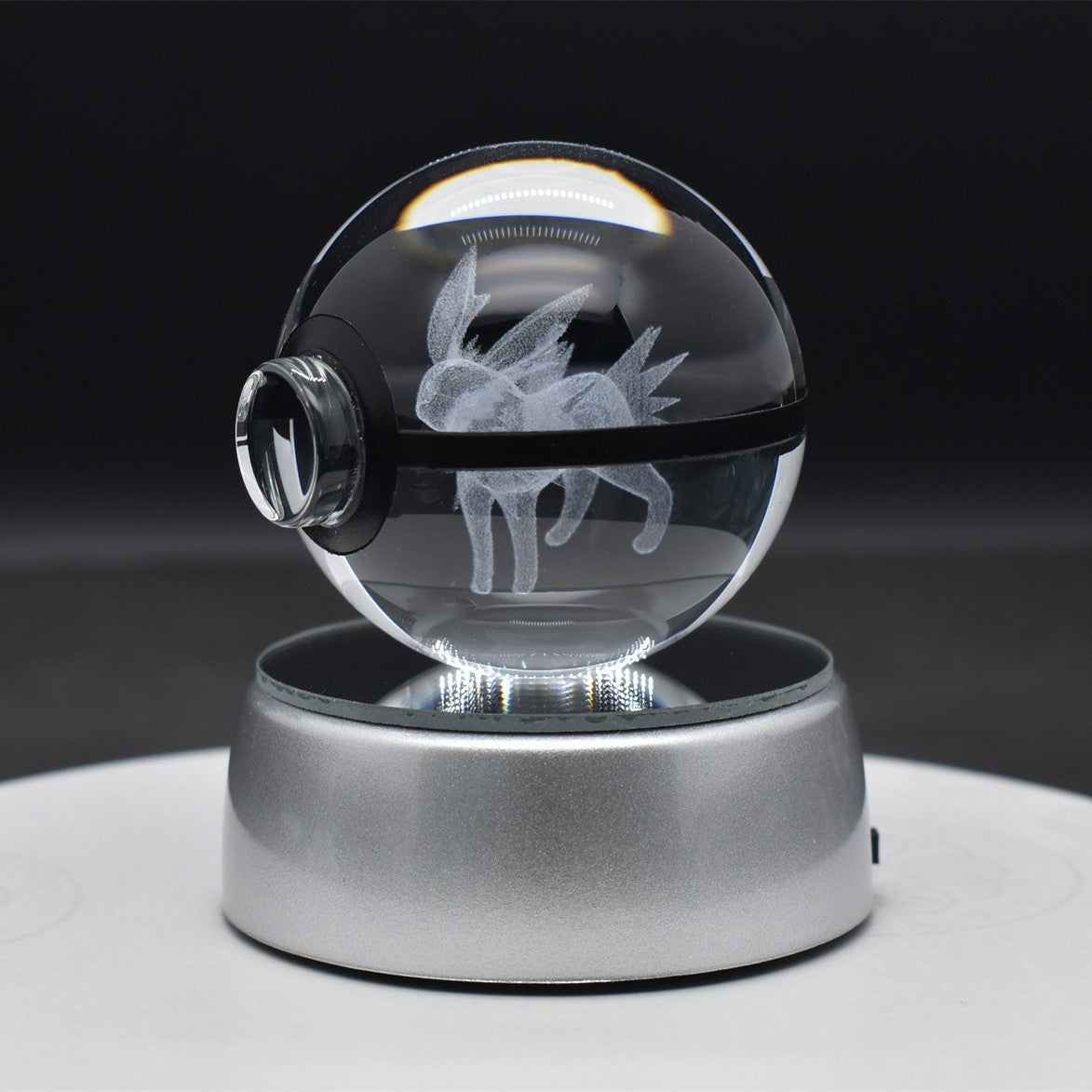 Popular Sun Moon Couple Eevee Creative 3D Pokémon Crystal Ball Cross-border Colorful Luminous Children's Gift