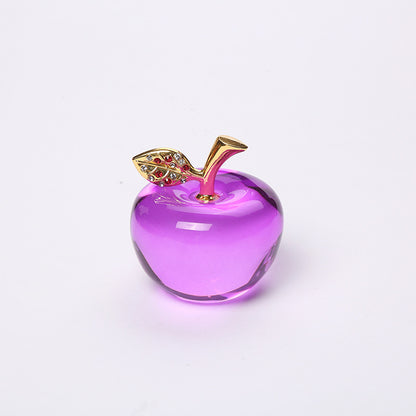 Crystal Apple Ornament Gift Christmas Eve Red Apple Crystal Gift Car Festival Car Ornament Christmas