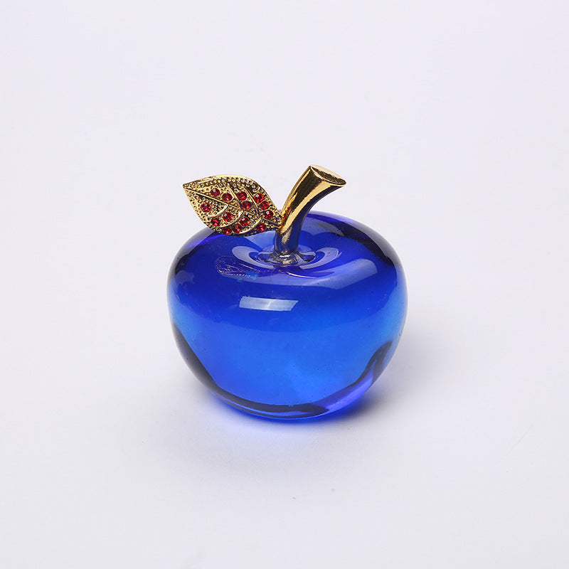 Crystal Apple Ornament Gift Christmas Eve Red Apple Crystal Gift Car Festival Car Ornament Christmas