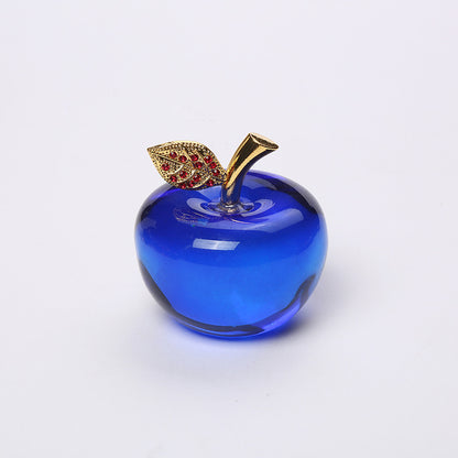 Crystal Apple Ornament Gift Christmas Eve Red Apple Crystal Gift Car Festival Car Ornament Christmas
