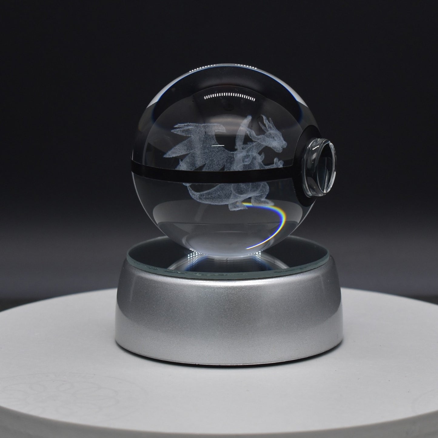 Popular Sun Moon Couple Eevee Creative 3D Pokémon Crystal Ball Cross-border Colorful Luminous Children's Gift