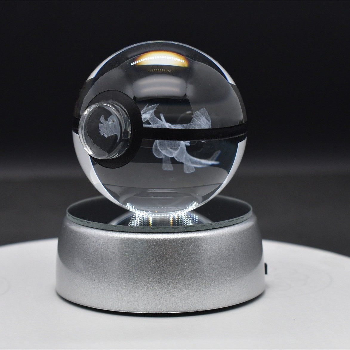 Popular Sun Moon Couple Eevee Creative 3D Pokémon Crystal Ball Cross-border Colorful Luminous Children's Gift