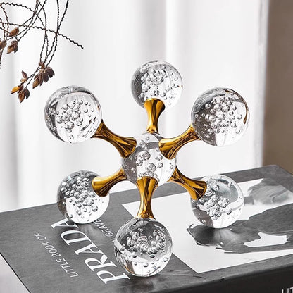 Creative crystal geometric molecular ball ornaments ornaments simple living room entrance TV cabinet office bookcase ornaments