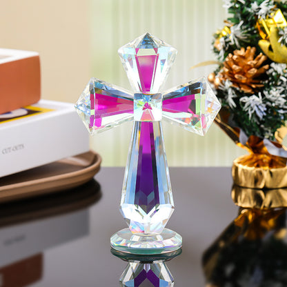 New European style crystal cross ornaments crystal crafts home living room entrance Christmas decorations cross-border sources