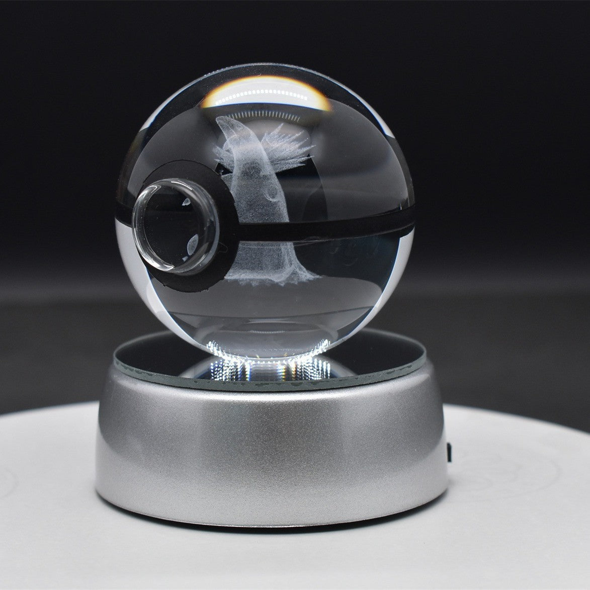 Popular Sun Moon Couple Eevee Creative 3D Pokémon Crystal Ball Cross-border Colorful Luminous Children's Gift