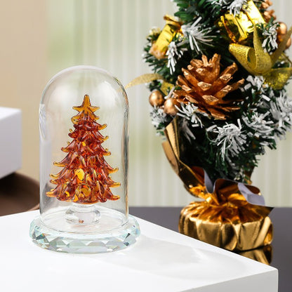 Crystal Christmas Tree Ornament Christmas Gift Birthday Gift Boyfriend and Girlfriend Home Living Room Decoration Green Peace Tree