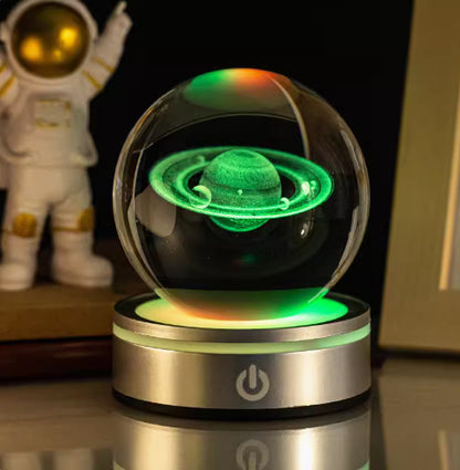 Internet celebrity crystal ball three-dimensional night light RGB color light atmosphere creative LED lamp small round crystal ball gift lamp