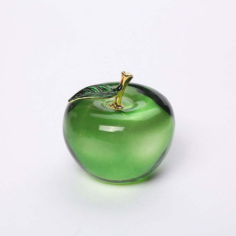 Crystal Apple Ornament Gift Christmas Eve Red Apple Crystal Gift Car Festival Car Ornament Christmas