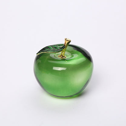 Crystal Apple Ornament Gift Christmas Eve Red Apple Crystal Gift Car Festival Car Ornament Christmas