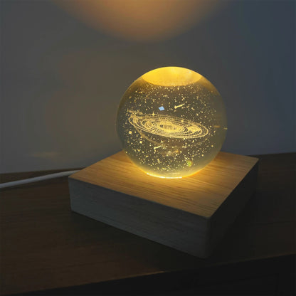 Bored Take a look at the solar system! Romantic glowing crystal ball ornaments for holiday birthday commemorative gifts