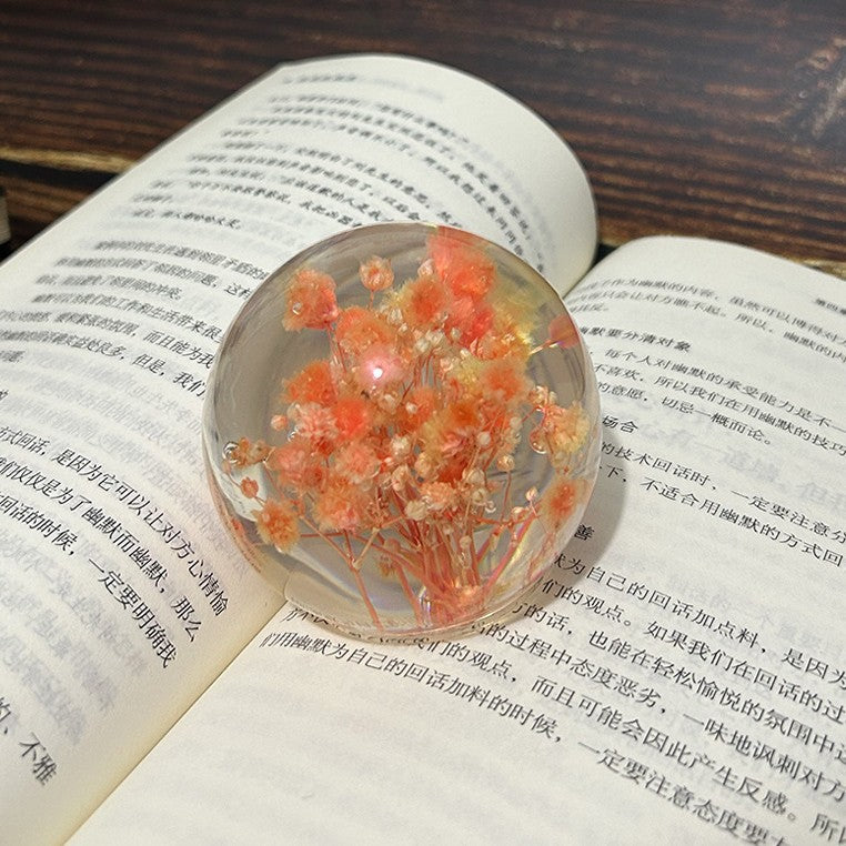 Creative dandelion dried flower specimen crystal ball resin natural wood crafts ornaments home decoration gifts