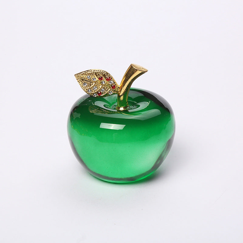Crystal Apple Ornament Gift Christmas Eve Red Apple Crystal Gift Car Festival Car Ornament Christmas