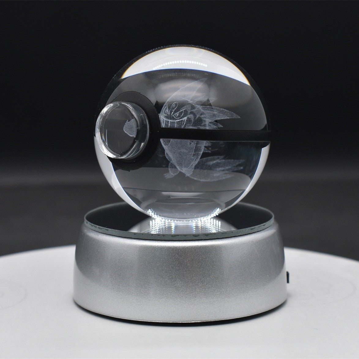 Popular Sun Moon Couple Eevee Creative 3D Pokémon Crystal Ball Cross-border Colorful Luminous Children's Gift