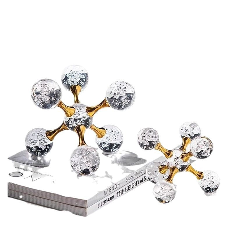 Creative crystal geometric molecular ball ornaments ornaments simple living room entrance TV cabinet office bookcase ornaments