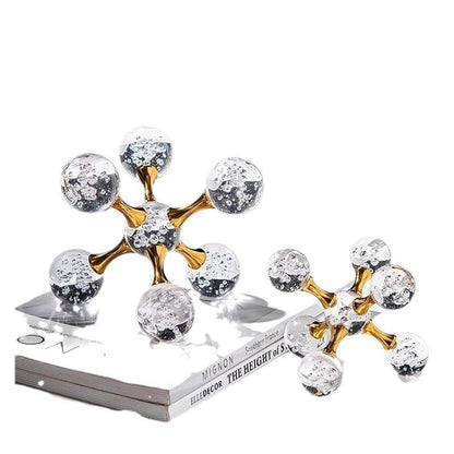 Creative crystal geometric molecular ball ornaments ornaments simple living room entrance TV cabinet office bookcase ornaments
