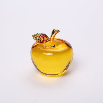 Crystal Apple Ornament Gift Christmas Eve Red Apple Crystal Gift Car Festival Car Ornament Christmas
