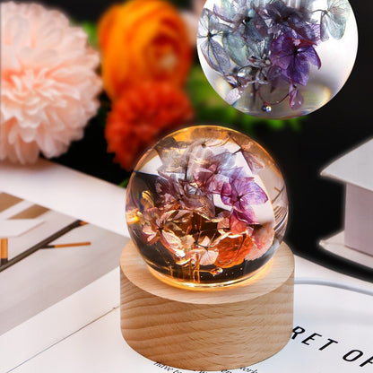 Senior romantic birthday gifts, real flowers, resin frozen ball ornaments, holiday gifts for girls, friends, girlfriends, mothers