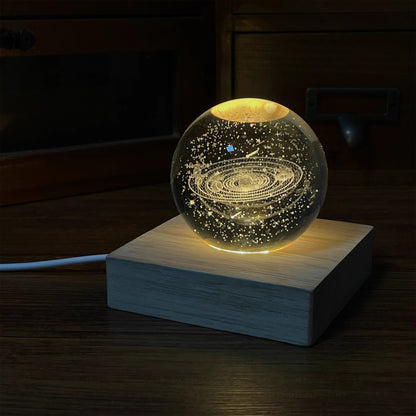 Bored Take a look at the solar system! Romantic glowing crystal ball ornaments for holiday birthday commemorative gifts