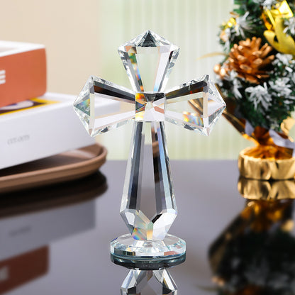 New European style crystal cross ornaments crystal crafts home living room entrance Christmas decorations cross-border sources