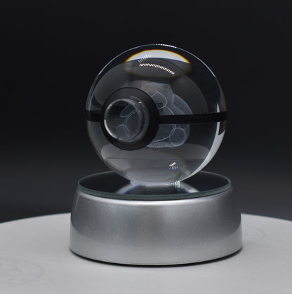 Popular Sun Moon Couple Eevee Creative 3D Pokémon Crystal Ball Cross-border Colorful Luminous Children's Gift