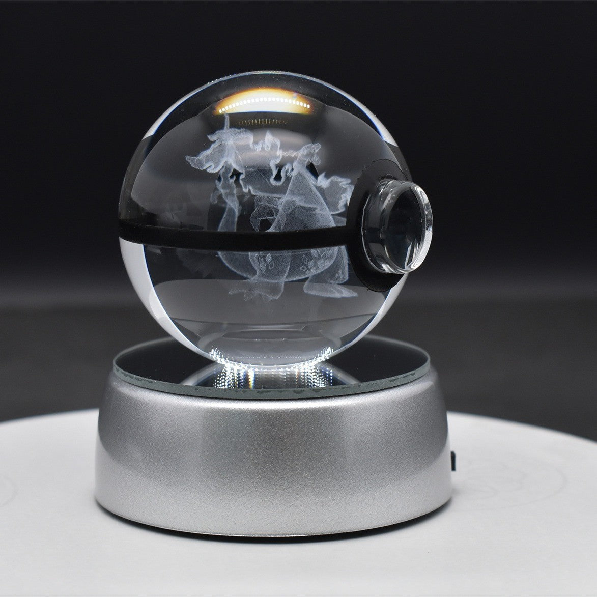 Popular Sun Moon Couple Eevee Creative 3D Pokémon Crystal Ball Cross-border Colorful Luminous Children's Gift