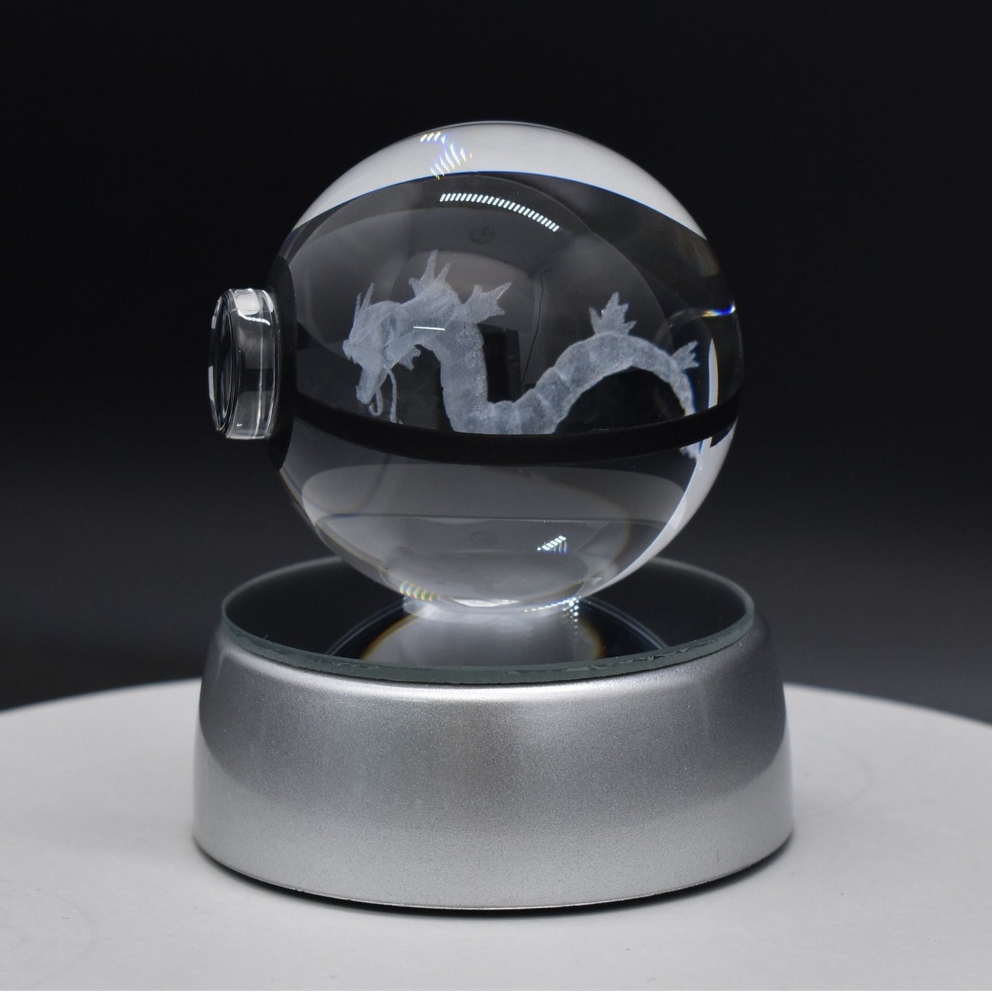 Popular Sun Moon Couple Eevee Creative 3D Pokémon Crystal Ball Cross-border Colorful Luminous Children's Gift