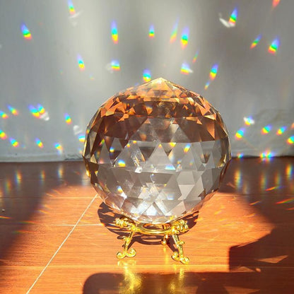 Cross border clear crystal ball multi-sided cutting crystal ball prism ball window rainbow manufacturer window prism suncatcher