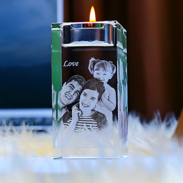 Cross border crystal candle holder ornament pet couple commemorative photo candlelight dinner decoration Nordic romantic living room ornaments