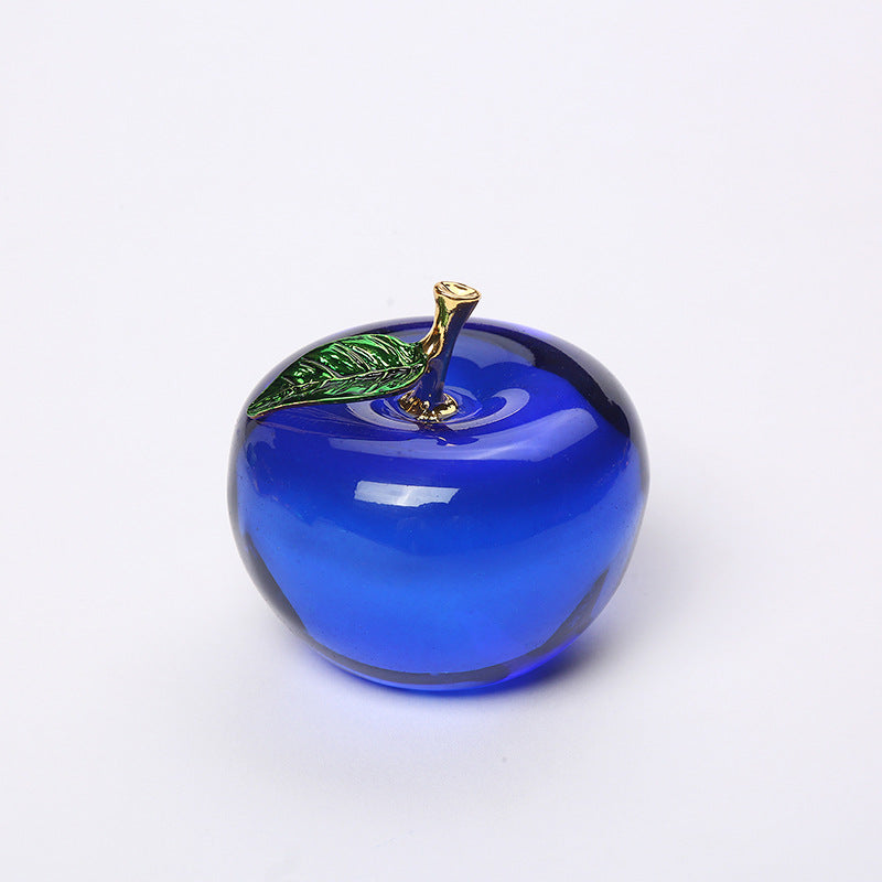 Crystal Apple Ornament Gift Christmas Eve Red Apple Crystal Gift Car Festival Car Ornament Christmas