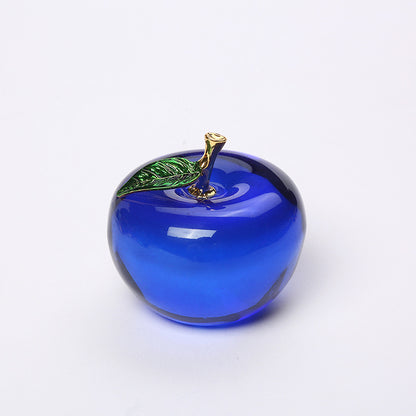 Crystal Apple Ornament Gift Christmas Eve Red Apple Crystal Gift Car Festival Car Ornament Christmas