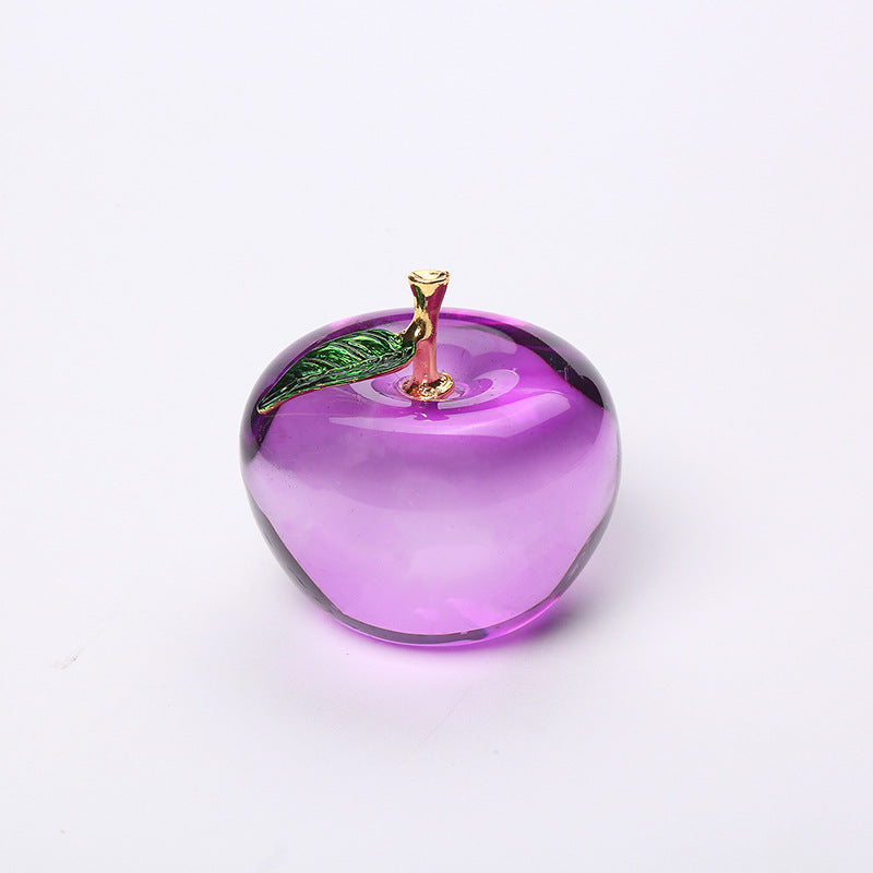 Crystal Apple Ornament Gift Christmas Eve Red Apple Crystal Gift Car Festival Car Ornament Christmas