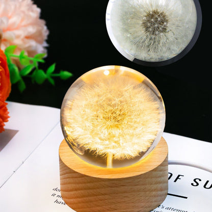 Senior romantic birthday gifts, real flowers, resin frozen ball ornaments, holiday gifts for girls, friends, girlfriends, mothers